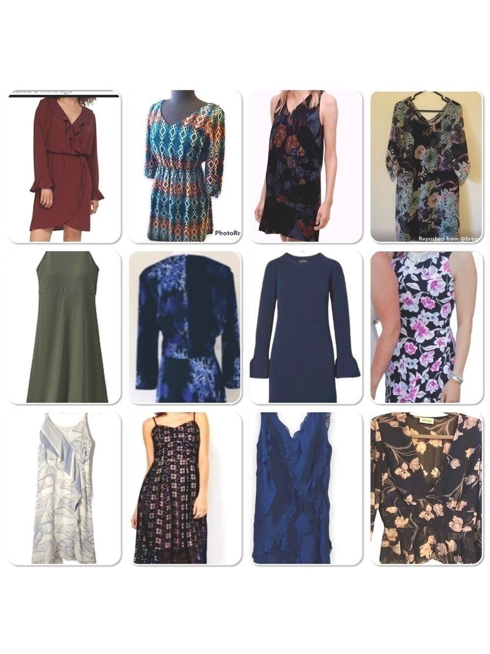 𝅺Dresses at a glance. See my closet for details. 🌿🌿🌿